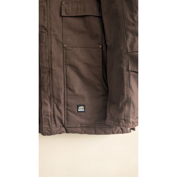 Berne Bark Canvas Insulated Shop Coat Mens 3XLT Workwear Utility Barn Coat Chore - Picture 2 of 11